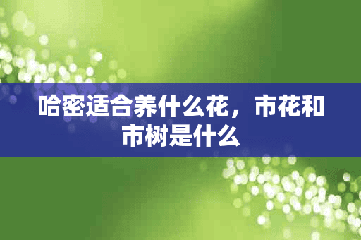 哈密适合养什么花，市花和市树是什么