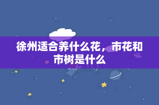 徐州适合养什么花，市花和市树是什么