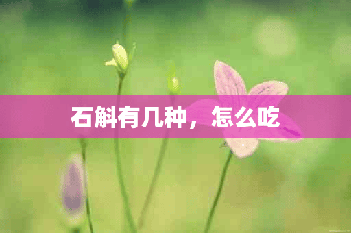 石斛有几种，怎么吃