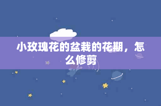 小玫瑰花的盆栽的花期，怎么修剪