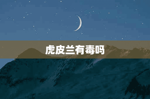 虎皮兰有毒吗