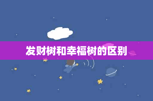 发财树和幸福树的区别