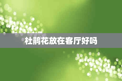 杜鹃花放在客厅好吗