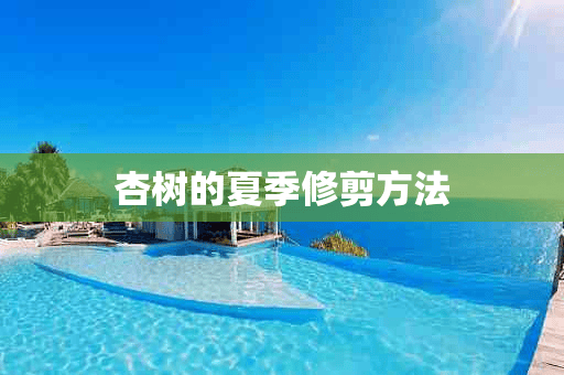 杏树的夏季修剪方法