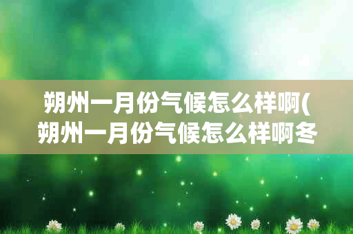 朔州一月份气候怎么样啊(朔州一月份气候怎么样啊冬天)